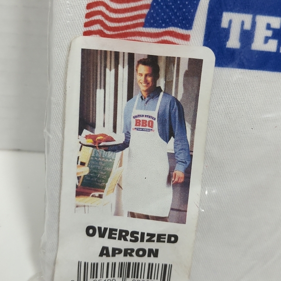 Vintage 2002 Unisex BBQ Oversized Apron United States BBQ Team Member Grill New - Picture 2 of 3